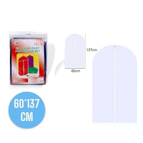Funda Protectora Larga para Ropa y Vestidos con Cierre 60 x 137cm por mayor en Chile