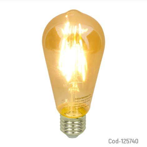 Ampolleta LED Classic Vintage, Luz Calida, 6Watt, E-27, Megabright. En Caja.-por-mayor Electronica por mayor