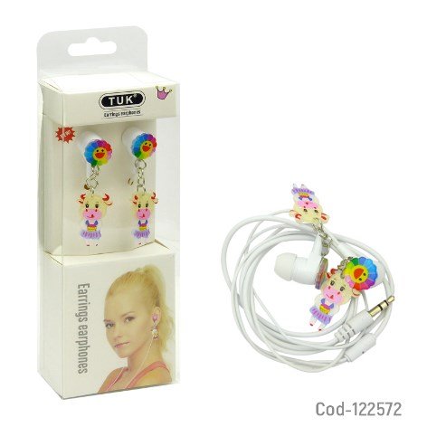 Audífonos, Con Aretes Niña, Tuk K-999, 9 Diseños-por-mayor Electrónica por mayor