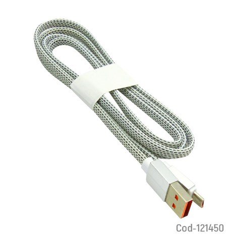 Cable USB Micro 5 Pin, Tipo Soga, 1 Metro, 2.1 Amper. Datos Y Carga.-por-mayor Electronica por mayor