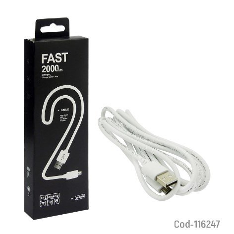 Cable USB Micro 5 Pin De 2 Metros, Fast Charge Y Data-por-mayor Electronica por mayor