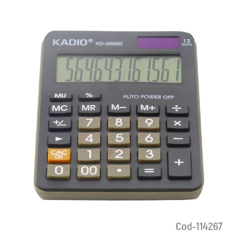 Calculadora KADIO 12 Dígitos, Mod.KD-3866B, Mediana. En Caja.-por-mayor Electronica por mayor
