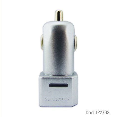 Cargador Duracell Mini 12Volt, 1 USB Quick Charge 3.0, Gris En Caja.-por-mayor Electrónica por mayor