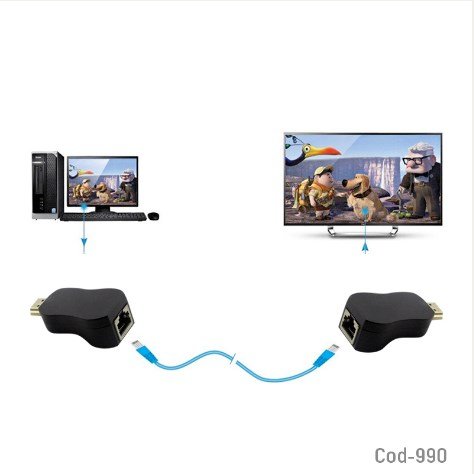 Conector HDMI Para Extensión Hasta 30Metros-por-mayor Electronica por mayor