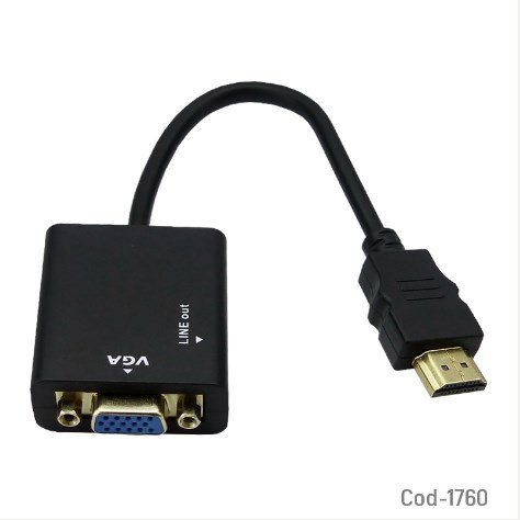 Convertidor HDMI-VGA Con Cable De Audio 3.5mm, En Caja De PVC.-por-mayor Electronica por mayor