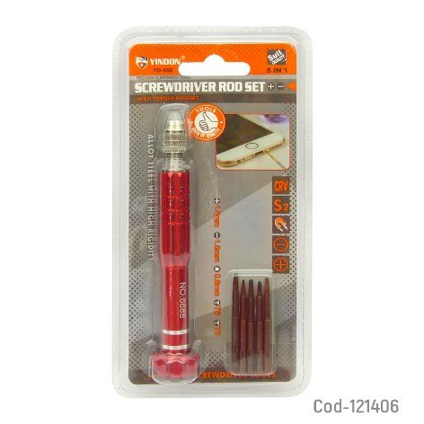 Destornillador Para Smartphone 5 En 1, YD-666. En Blister.-por-mayor Electrónica por mayor