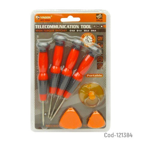 Destornillador Para Smartphone Set X 7 Piezas, YD-1023. En Blister.-por-mayor Electrónica por mayor