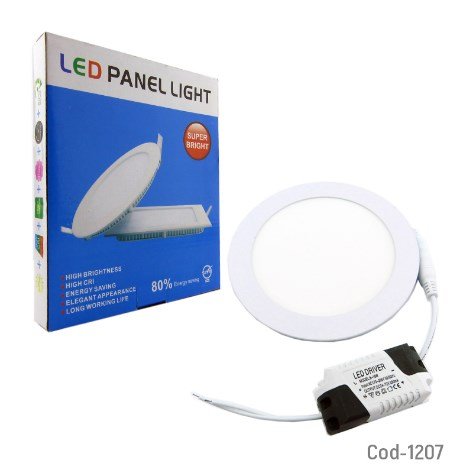 Kolm  Foco LED Panel Embutido De 24 Watt, Luz Blanca, Cielo Falso. En Caja.