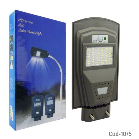 Foco LED Solar 30 LED, 30Watt, Con Sensor De Movimiento, Para Poste. En Caja.-por-mayor Electrónica por mayor