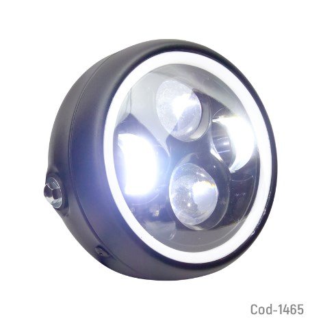 Foco LED Xenon De 40 Watt Con Aro Blanco Para Moto. 2 Colores.-por-mayor Electrónica por mayor