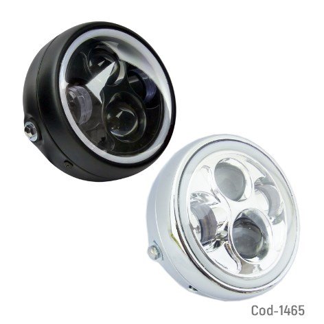 Foco LED Xenon De 40 Watt Con Aro Blanco Para Moto. 2 Colores.-por-mayor Electrónica por mayor