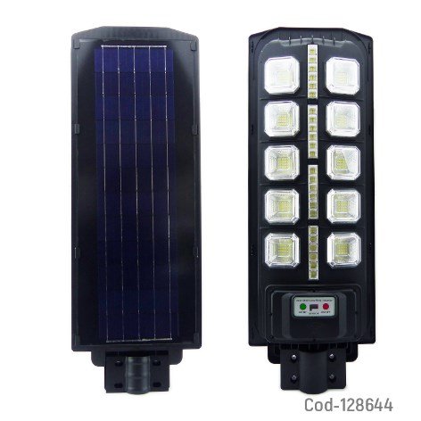 Foco Para Poste, Solar LED 400Watt, 336 LED, 10 Placas, Control Remoto, Sensor. PVC.-por-mayor Electronica por mayor