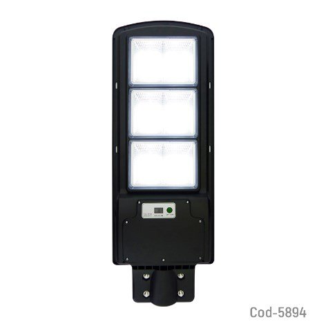 Foco Solar 168 LED, 120 Watt, Para Poste, 6 Placas, PVC, Sensor. En Caja.-por-mayor Electrónica por mayor