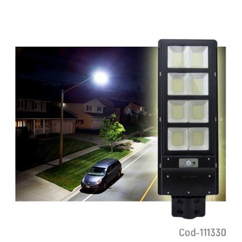 Foco Solar 280 LED, 240Watt, Para Poste, Con Sensor De Movimiento-por-mayor Electrónica por mayor