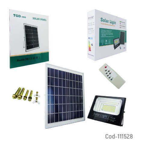 Foco Solar 300 LED, 150Watt, Con Panel Y Control Remoto.-por-mayor Electrónica por mayor
