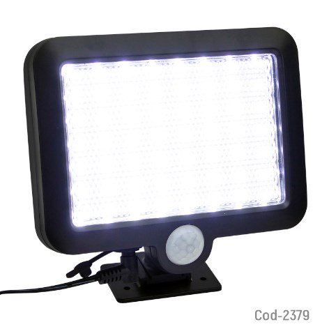 Foco Solar 56 LED Mini 10 Watt, Mod.SL-F56, Con Sensor. En Caja.-por-mayor Electrónica por mayor