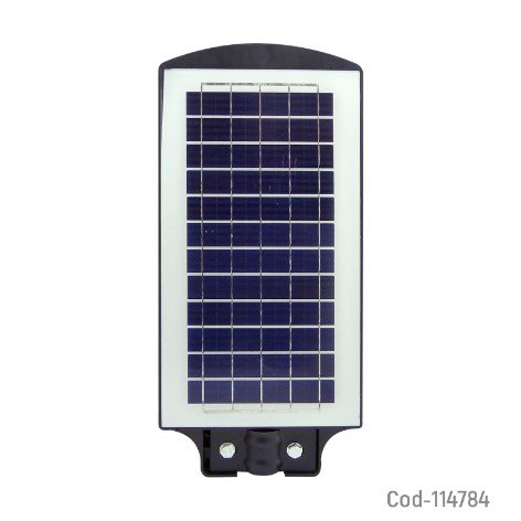 Foco Solar 96 LED Para Poste, 60Watt, 2 Placas LED, PVC, Con Sensor. En Caja.-por-mayor Electrónica por mayor