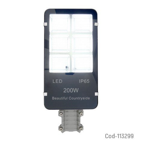 Foco Solar Kit 200 LED, 200W, Con Poste Y Control Remoto.-por-mayor Electrónica por mayor