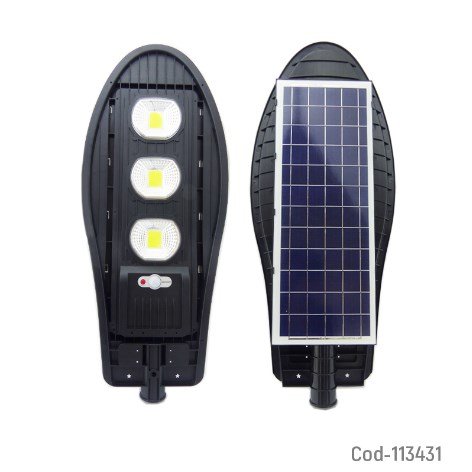 Foco Solar LED COB, 120W, 3 Placas, Con Control Remoto, Para Poste.-por-mayor Electrónica por mayor