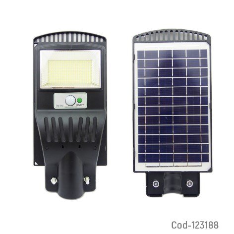 Foco Solar Para Poste, De 75 Watt, 300 LED, PVC. Con Control Remoto. -por-mayor Electrónica por mayor