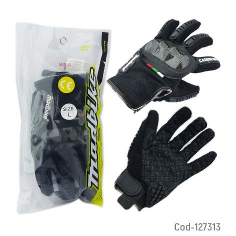 Guante MAD BIKE, MAD-06, Carbon Series Touch, Con Protecciones.-por-mayor Electrónica por mayor