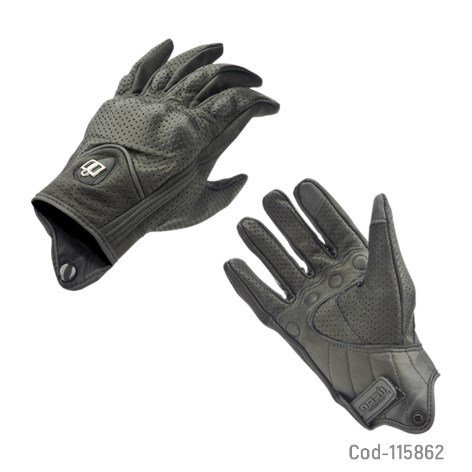 Guante Para Moto De Cuero Perforado, Con Protecciones Y Touch-por-mayor Electrónica por mayor