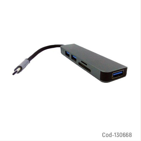 Hub Tipo C 5 En 1, 3 USB.-por-mayor Electronica por mayor