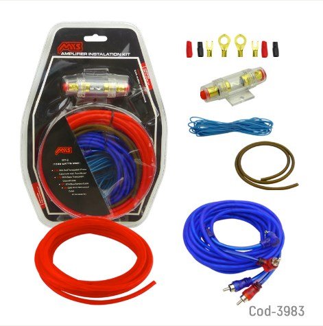 Kit Cables MYS Para Amplificador 1.500 Watt. En Blister.-por-mayor Electrónica por mayor