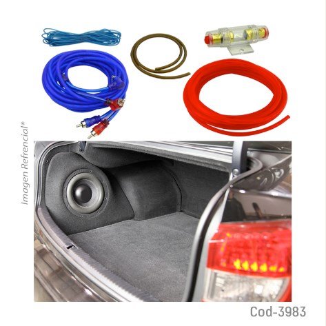 Kit Cables MYS Para Amplificador 1.500 Watt. En Blister.-por-mayor Electrónica por mayor