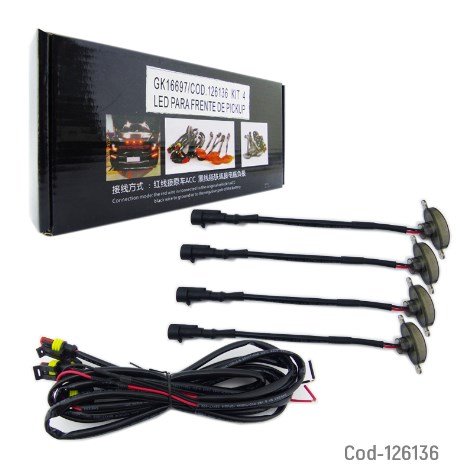 Kit De 4 Piezas De Luces, Para Frente O Parrilla De Pickup. En Caja.-por-mayor Electrónica por mayor