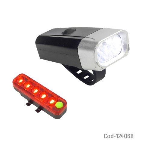 Kit Luces LED Delantera Y Trasera Recargable Para Bicicleta, TQ-605-por-mayor Electronica por mayor