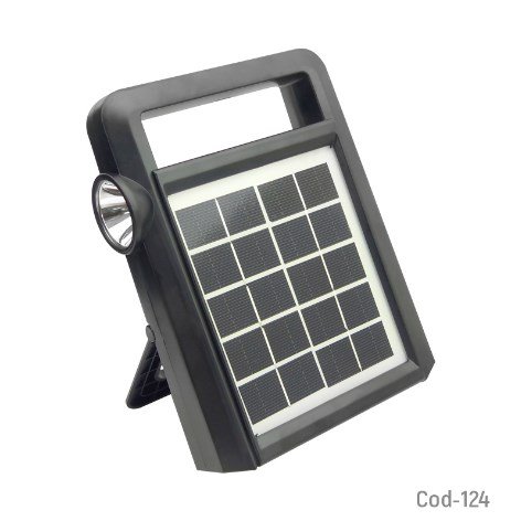 Kit Solar Portátil, 1 LED COB + Linterna+2 Focos LED, USB, Cable 4 Puntas-por-mayor Electrónica por mayor