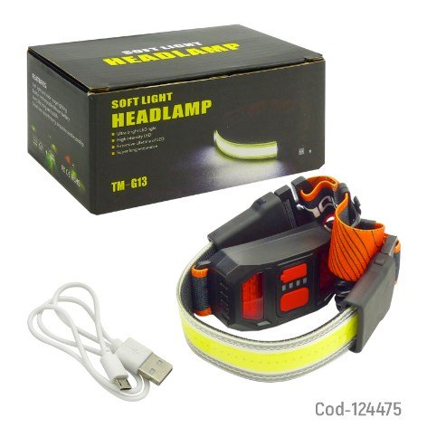 Linterna Duo Luz COB LED + 14 LED Minero Recargable, TM-G13-por-mayor Electrónica por mayor