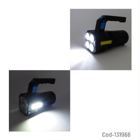 Linterna LED 4 En 1 + COB Recargable USB.-por-mayor Electronica por mayor