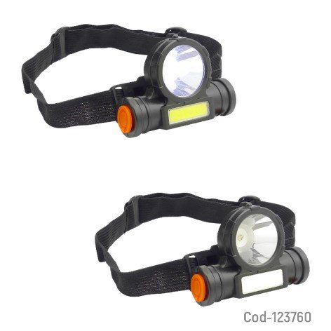 Linterna Minero 1 LED + COB LED, Modelo ST-0963-por-mayor Electronica por mayor