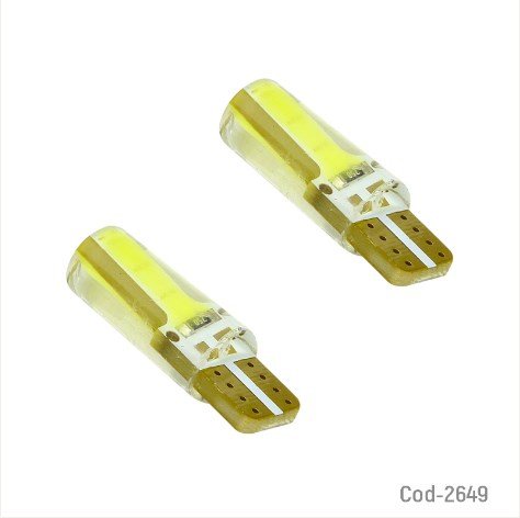 Luz COB, Cola De Pez, Con Chip Canbus, 12 Volt, 6 Watt Luz Blanca. Set X 2.-por-mayor Electronica por mayor