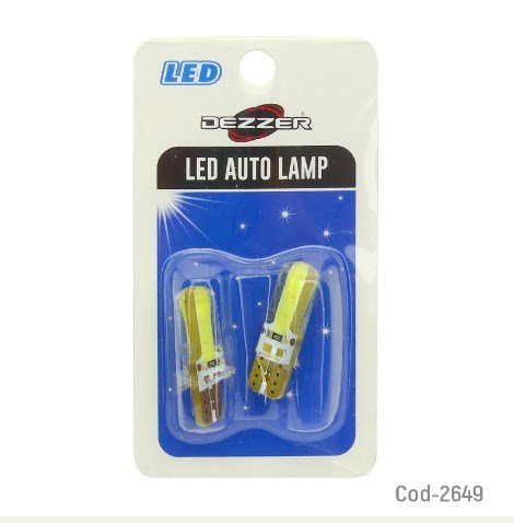 Luz COB, Cola De Pez, Con Chip Canbus, 12 Volt, 6 Watt Luz Blanca. Set X 2.-por-mayor Electronica por mayor