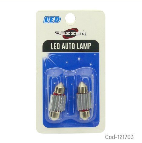 Luz X 12 LED 4014, Tipo Fusible 31Mm, 12 Volt, El Par, En Blister.-por-mayor Electrónica por mayor