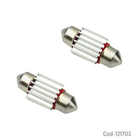 Luz X 12 LED 4014, Tipo Fusible 31Mm, 12 Volt, El Par, En Blister.-por-mayor Electrónica por mayor