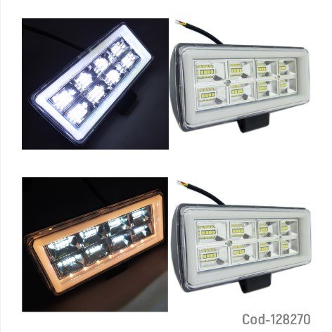 Neblinero Dezzer 32 LED + Aro Duo Color, Estrobo, Fijo X 1 Pieza, 12 Volt. En Caja.-por-mayor Electrónica por mayor