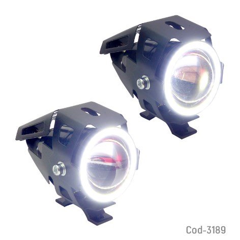 Neblinero LED Con Aro Y Ojo De Angel U7, Para Moto-por-mayor Electrónica por mayor