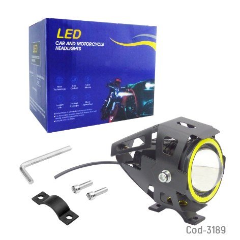 Neblinero LED Con Aro Y Ojo De Angel U7, Para Moto-por-mayor Electrónica por mayor