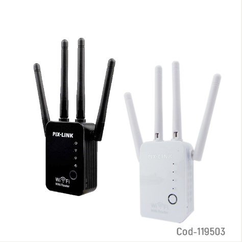 Repetidor Y Router Wifi, Pix-Link, 4 Antenas 300Mbps. En Caja.-por-mayor Electrónica por mayor