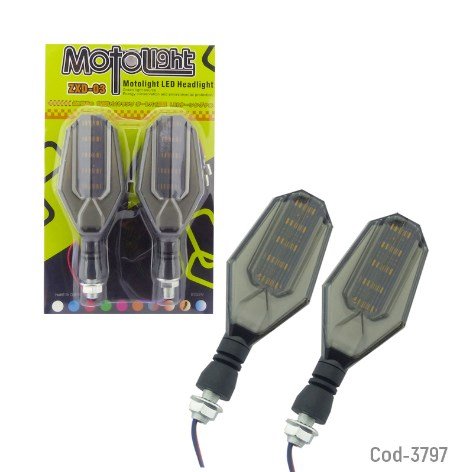 Set De 2 Luces Intermitentes Duo Color Para Moto, 10 LED-por-mayor Electrónica por mayor