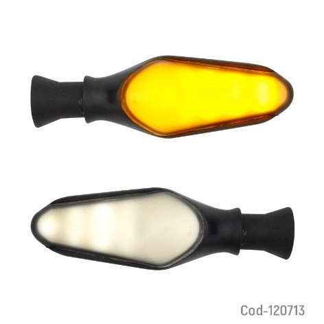 Set X2 Luces Direccionales Para Moto, Amarillo/Blanco O Amarillo/Rojo, Con Base Flexible.-por-mayor Electrónica por mayor