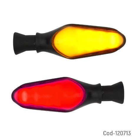 Set X2 Luces Direccionales Para Moto, Amarillo/Blanco O Amarillo/Rojo, Con Base Flexible.-por-mayor Electrónica por mayor