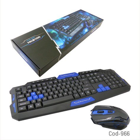 Teclado + Mouse Inalambrico Gamer, HK8100. Alta Calidad. En Caja.-por-mayor Electrónica por mayor