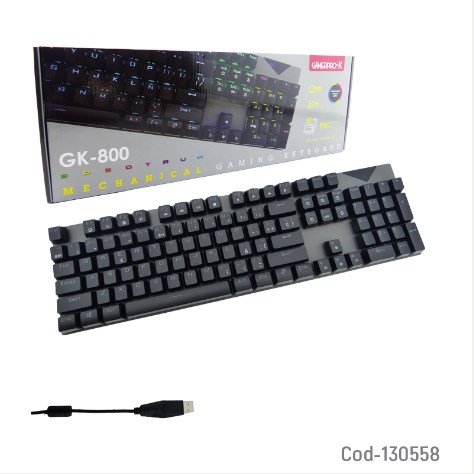 Teclado Pc Gamer Mecánico Gk-800 Con Luz RGB.-por-mayor Electrónica por mayor