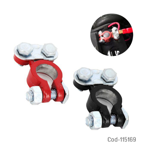 Terminal Para Batería De Auto, X 2 Piezas. En Blister-por-mayor Electrónica por mayor