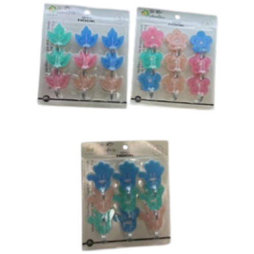 Ganchos de Pared Autoadhesivos con Diseños de Hojas y Flores - Organizador Multiuso por mayor - Hogar por mayor